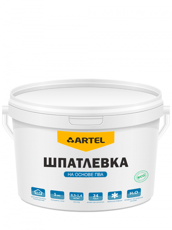 Шпатлевка для внутренних работ на основе ПВА Artel SE-02 3 кг.