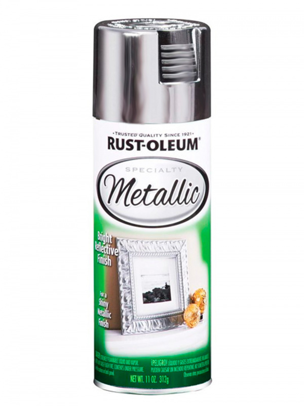 Краска декоративная с эффектом яркого металлика Specialty Metallic Spray серебро спрей 312 г.
