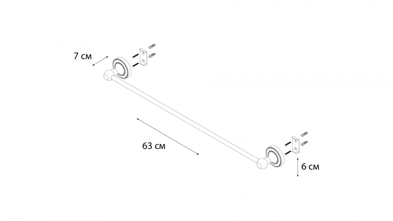 Полотенцедержатель Fixsen Antik FX-61101 бронза