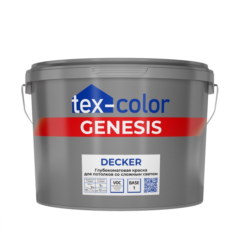 "Tex-Сolor" ВД краска Genesis Decker  база1  9л