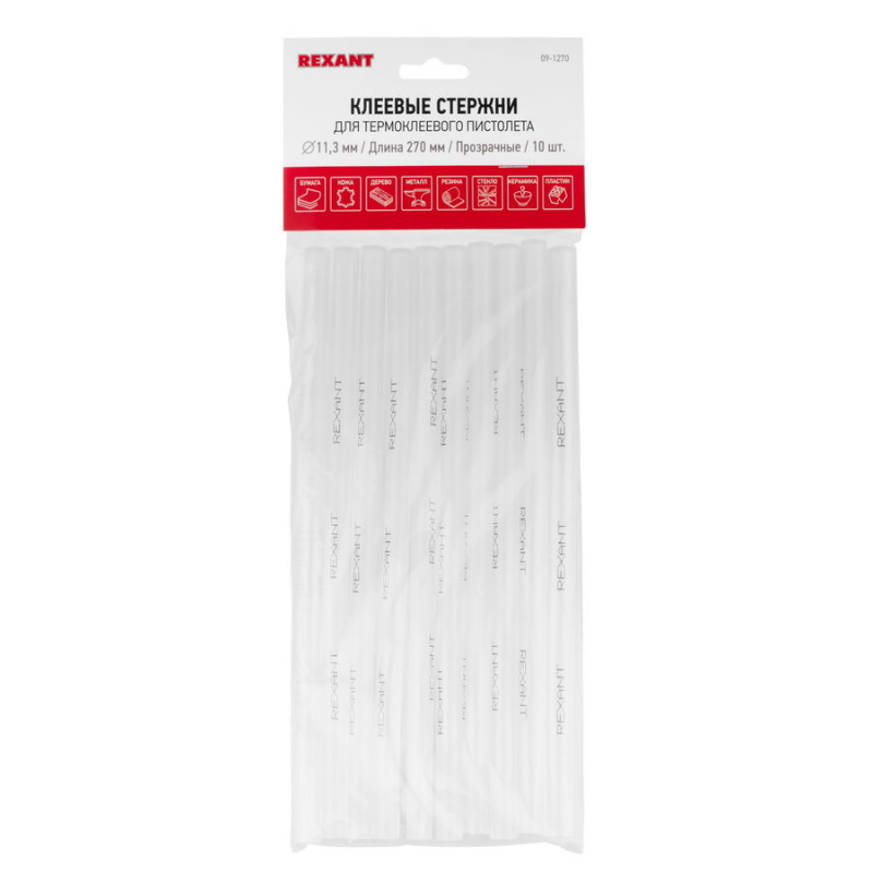Клеевые стержни 11х270мм, 10шт. Rexant