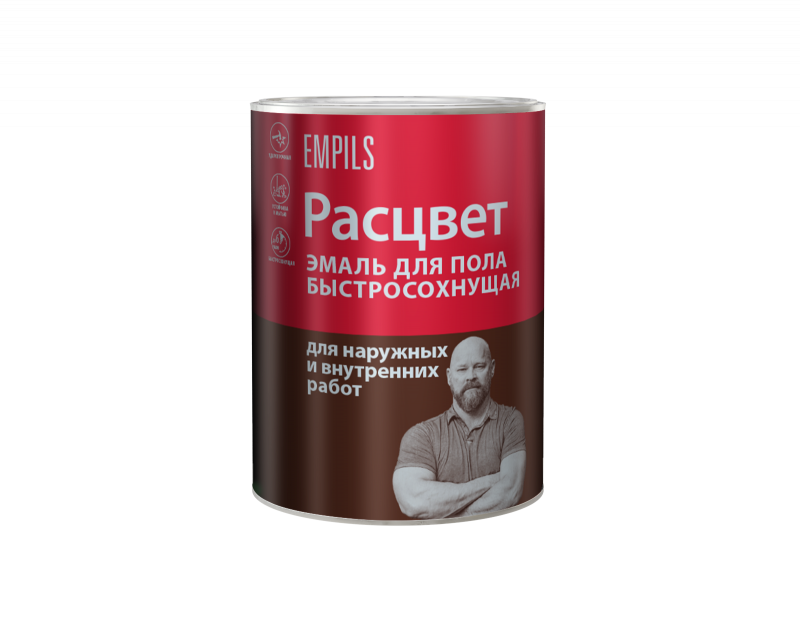 Эмаль для деревянного пола алкидная Расцвет золотисто-коричневая 2,7 кг.