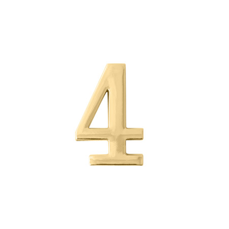 Цифра дверная Apecs "4" золото