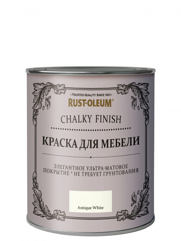 Краска для мебели ультраматовая Chalky Finish Antique White/ Античный белый 0,75 л.