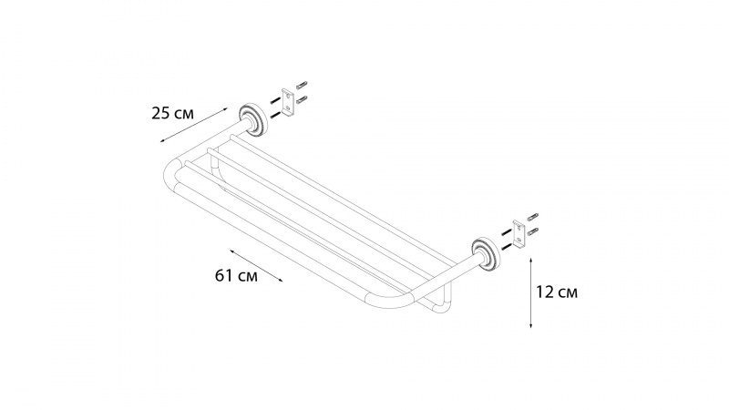 Полка настенная Fixsen Antik FX-61115 бронза