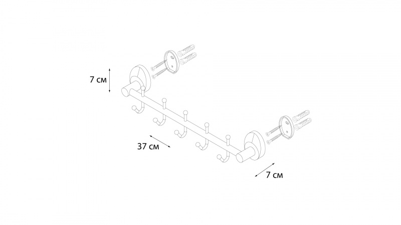 Крючок Fixsen Europa FX-21805-5 хром