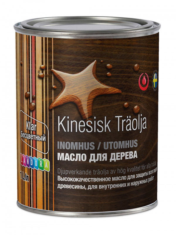 Масло для внутренних и наружных работ Kinesisk Traolja 1 л.