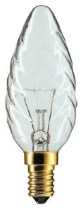 Лампа Philips BW35 60W E14 230V витая свеча CL