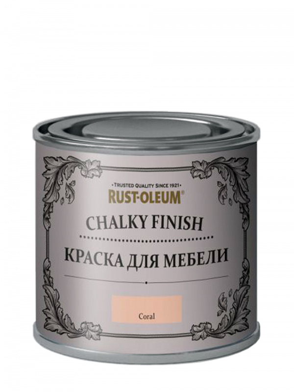 Краска для мебели ультраматовая Chalky Finish Coral/ Коралл 0,125 л.