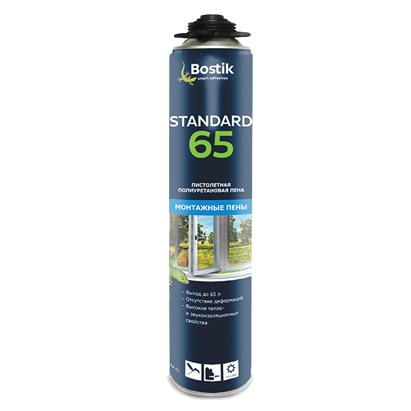 Пена профессиональная Bostik Standard 65 800 мл. выход 65 л.