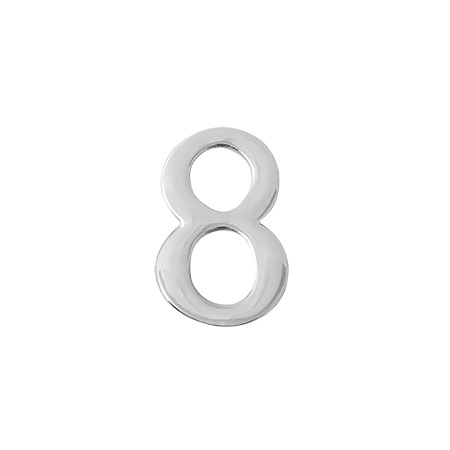 Цифра дверная Apecs "8" хром
