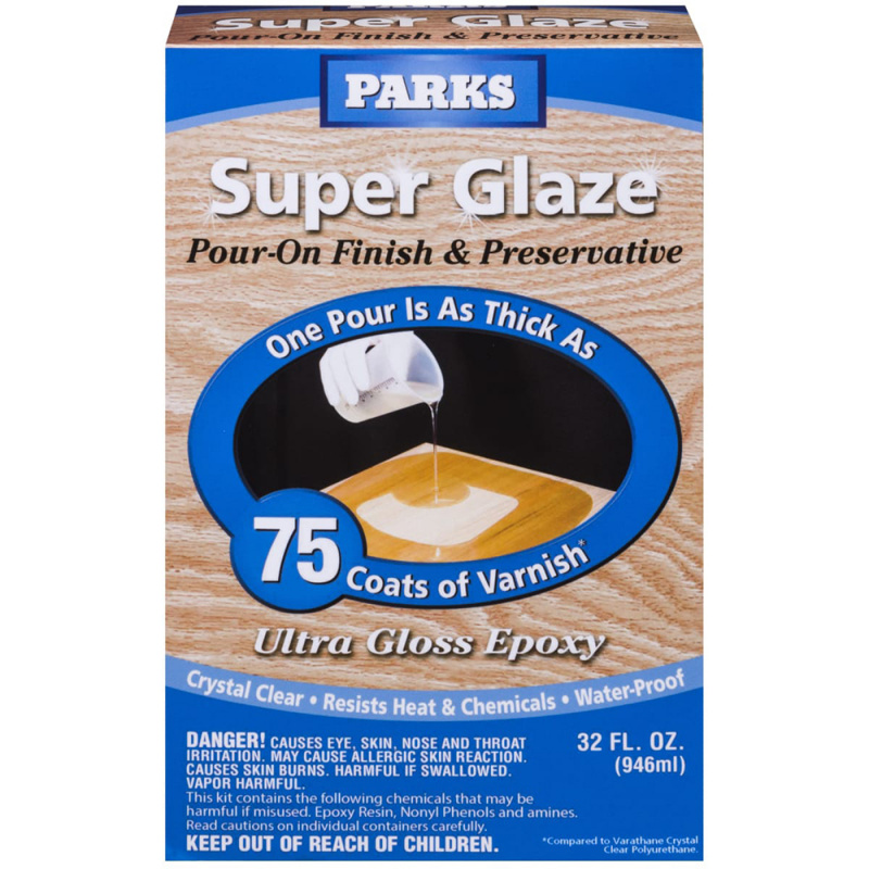 Смола эпоксидная двухкомпонентная Parks Super Glaze прозрачная база 0,47 л. активатор 0,47 л.