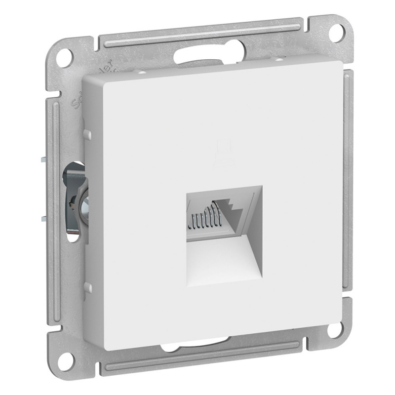 Розетка компьютерная RJ45 кат 5Е AtlasDesign белая SE