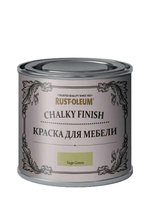 Краска для мебели ультраматовая Chalky Finish Sage Green/ Шалфей 0,125 л.