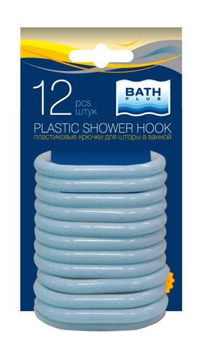 Кольца для штор Bath Plus AK-02 голубые 12 шт.