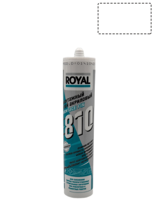 Монтажный клей акриловый ROYAL 810 белый 280 мл.