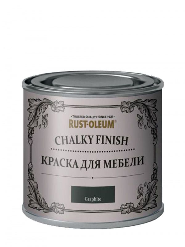 Краска для мебели ультраматовая Chalky Finish Graphite/ Графит 0,125 л.