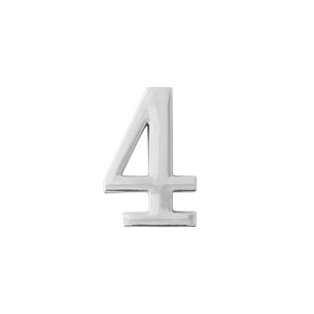 Цифра дверная Apecs "4" хром