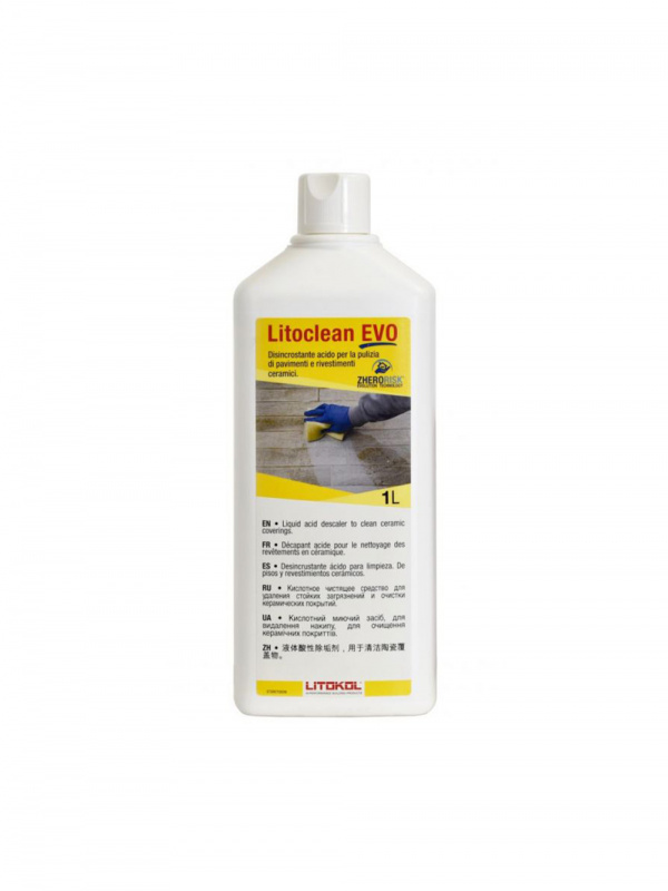 Очиститель цементной затирки для керамики Litokol Litoclean evo 1 л.