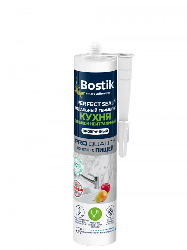 Герметик силиконовый для кухни Bostik Perfect Seal Нейтральный прозрачный 280 мл