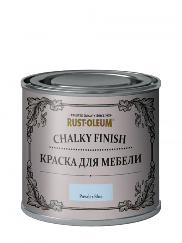 Краска для мебели ультраматовая Chalky Finish Powder Blue/ Синий пудровый 0,125 л.