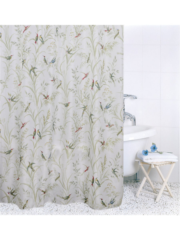 Шторка текстильная для ванной комнаты Bath Plus Charme Birds ch15180 180х200 см.