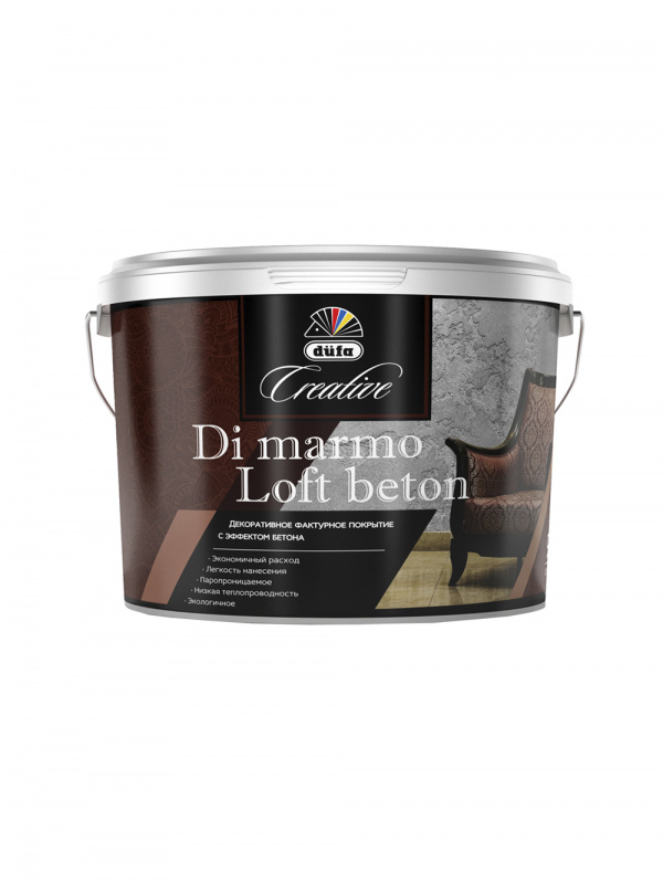 Покрытие декоративное Dufa Creative Di Marmo эффект бетона 4 кг