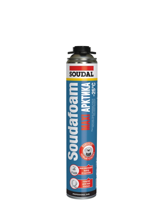 Пена профессиональная Soudal Soudafoam Maxi Арктика зимняя 870 мл.