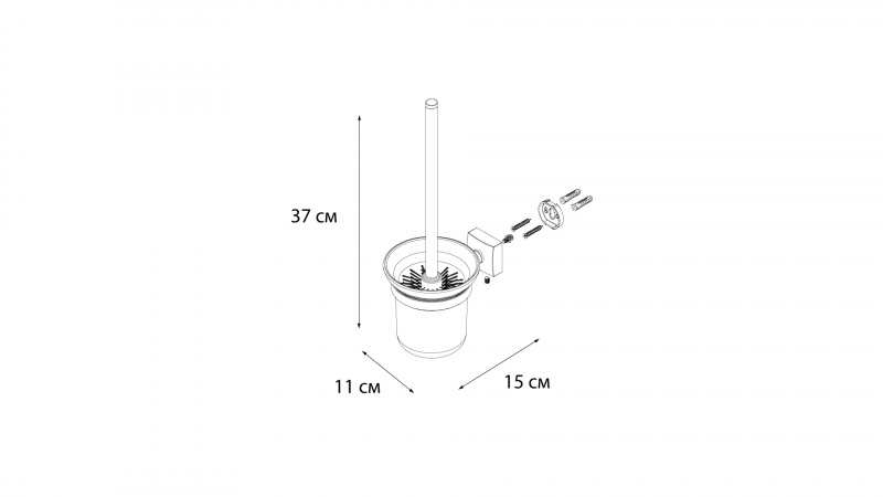 Ёршик Fixsen Kvadro FX-61313 хром