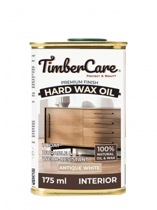 Защитное масло TimberCare Hard Wax Oil с твердым воском Античный белый/ Antique White 0,175л