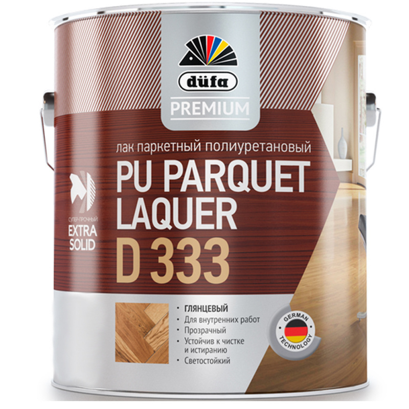 Лак паркетный полиуретановый Dufa Premium PU Parquet Laquer D333 глянцевый 0,75 л.