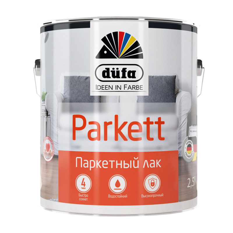 Dufa Лак PARKETT паркетный глянцевый 750мл