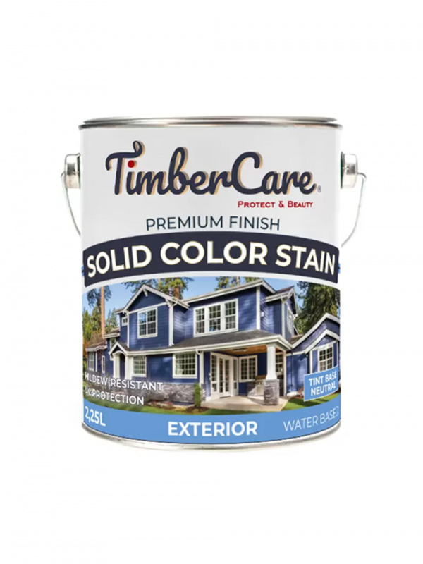 Кроющая пропитка TimberCare Solid Color Stain для наружных деревянных поверхностей прозрачная база 2,25 л