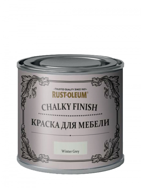 Краска для мебели ультраматовая Chalky Finish Winter Gray/ Серый зимний 0,125 л.