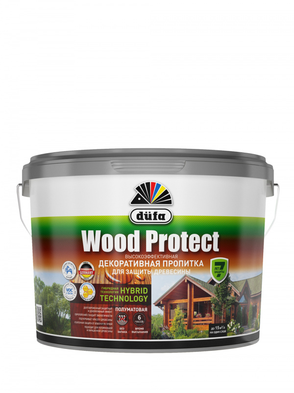 Пропитка декоративная для защиты древесины Dufa Wood Protect сосна 2,5 л