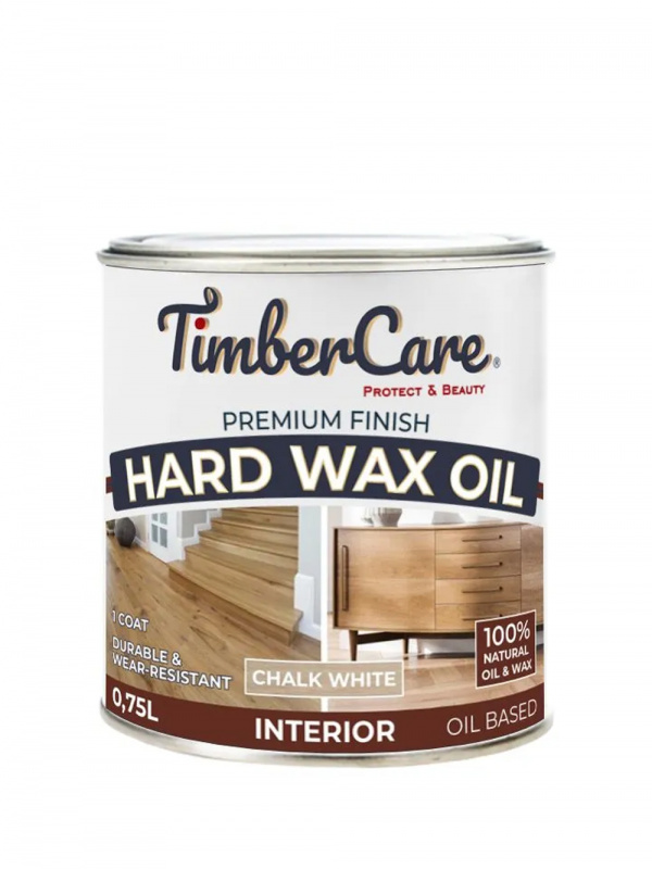 Защитное масло TimberCare Hard Wax Oil с твердым воском орех 0,75л