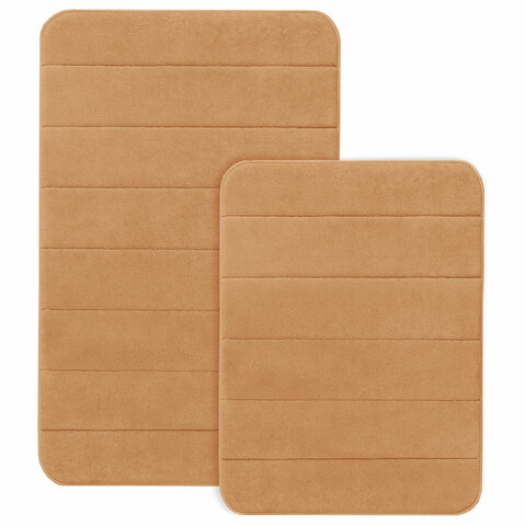 Комплект ковриков для ванной комнаты ЛАЙМА Home Memory Effect 608447 50х80 см и 40х60 см, персиковый