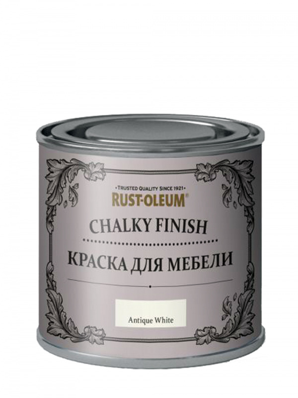 Краска для мебели ультраматовая Chalky Finish Antique White/ Античный белый 0,125 л.