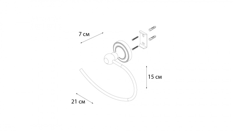 Полотенцедержатель Fixsen Antik FX-61111 бронза