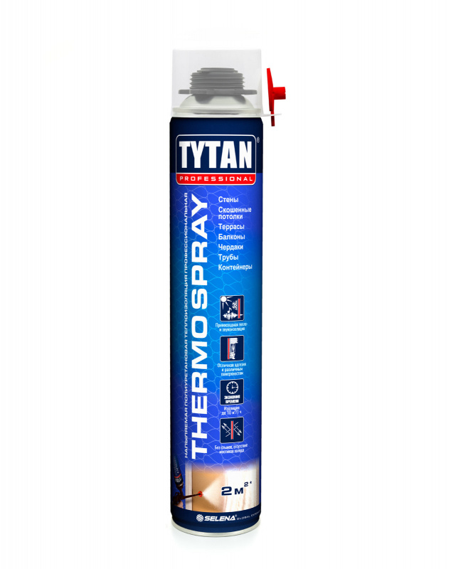 Теплоизоляция напыляемая профессиональная Tytan Professional THERMOSPRAY 870 мл. 