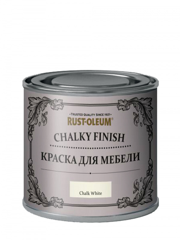 Краска для мебели ультраматовая Chalky Finish Chalk White/ Белый мел 0,125 л.