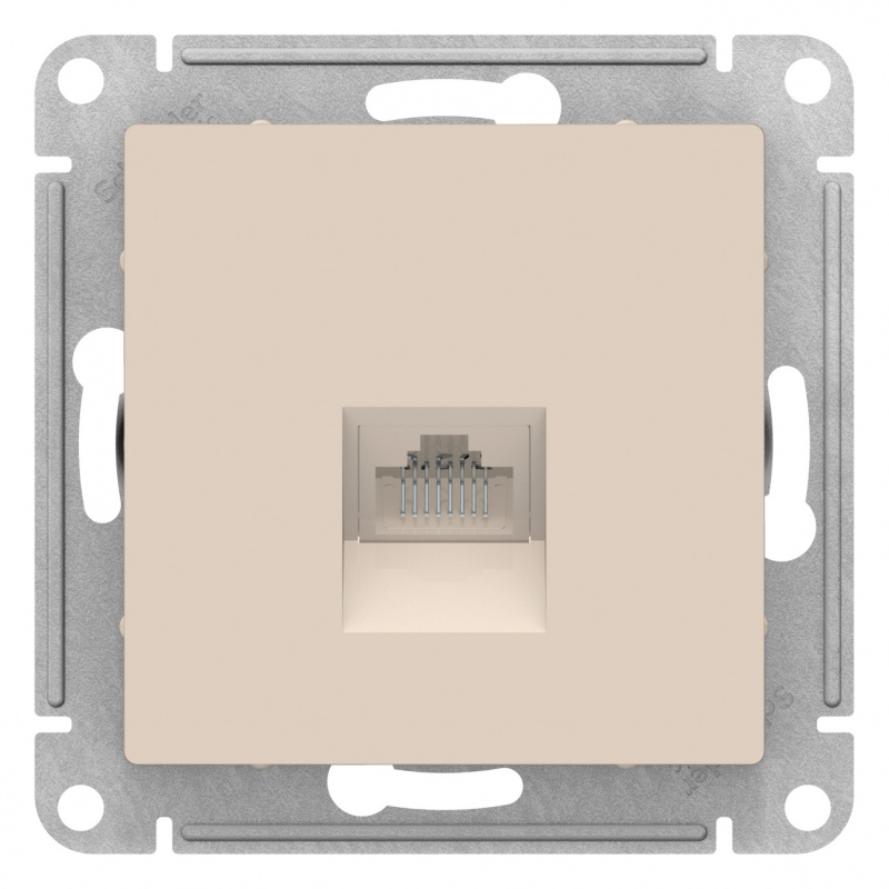 Розетка компьютерная RJ45 кат 5Е AtlasDesign бежевая SE