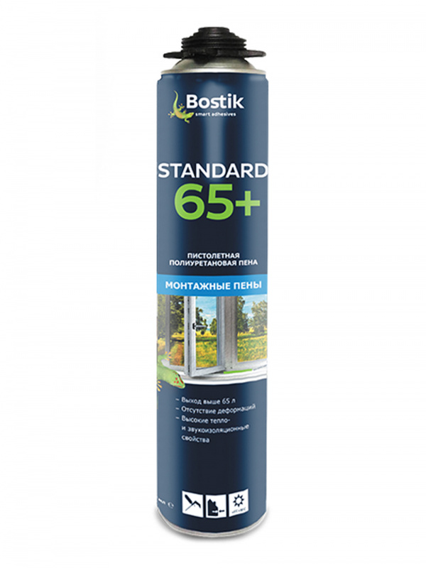 Пена профессиональная Bostik Standard 65+ 850 мл. выход 65 л.