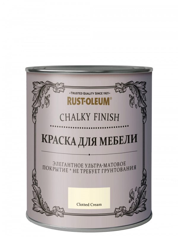 Краска для мебели ультраматовая Chalky Finish Clotted Cream/ Взбитые сливки 0,75 л.