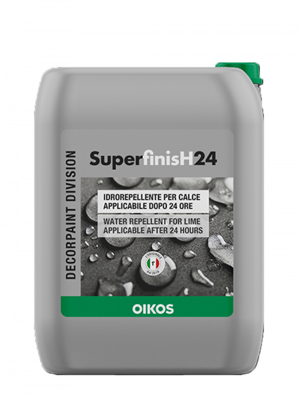 Матовое водоотталкивающее покрыние Superfinish 24 для материалов на основе извести 4л.
