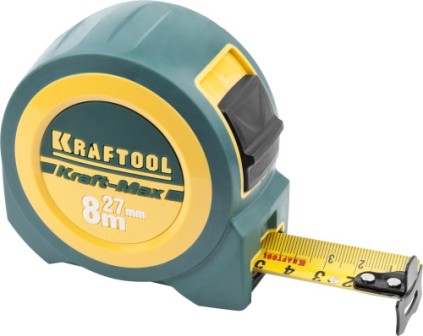 Рулетка KRAFTOOL с нейлоновым покрытием, 8м / 25мм