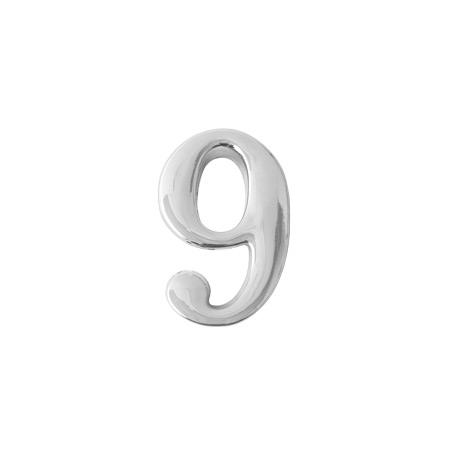 Цифра дверная Apecs "9" хром