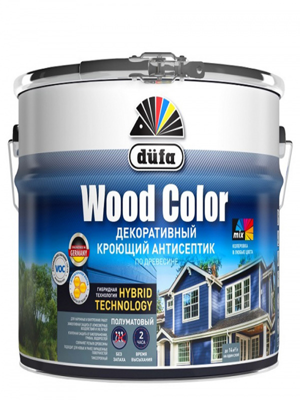 Кроющий антисептик Dufa Wood Color база 1 2,5 л