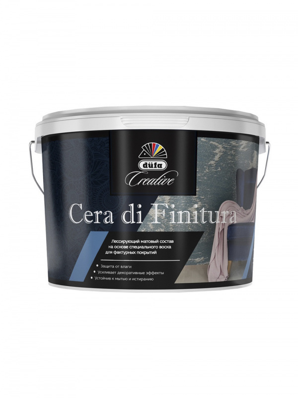Покрытие декоративное лессирующее Dufa Creative Cera Di Finitura матовое 1,0 л.