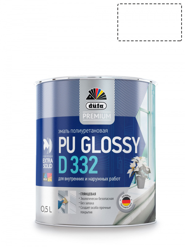 Эмаль универсальная полиуретановая акриловая Dufa Premium PU Glossy D332 глянцевая 0,5 л.